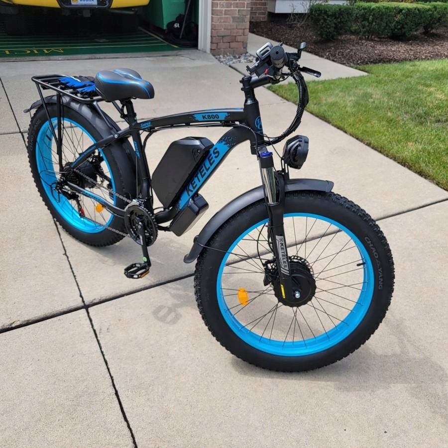 KETELES Electric Bike – 48V 23AH Dual 1000W Motors, 26"x4.0 MTB