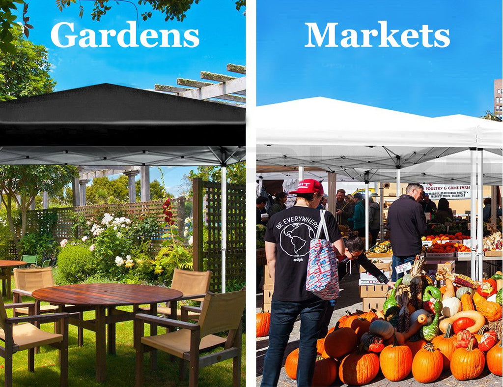 10'x20' EZ Pop Up Canopy with 6 Removable Sidewalls, Carry Bag & Weight Bags