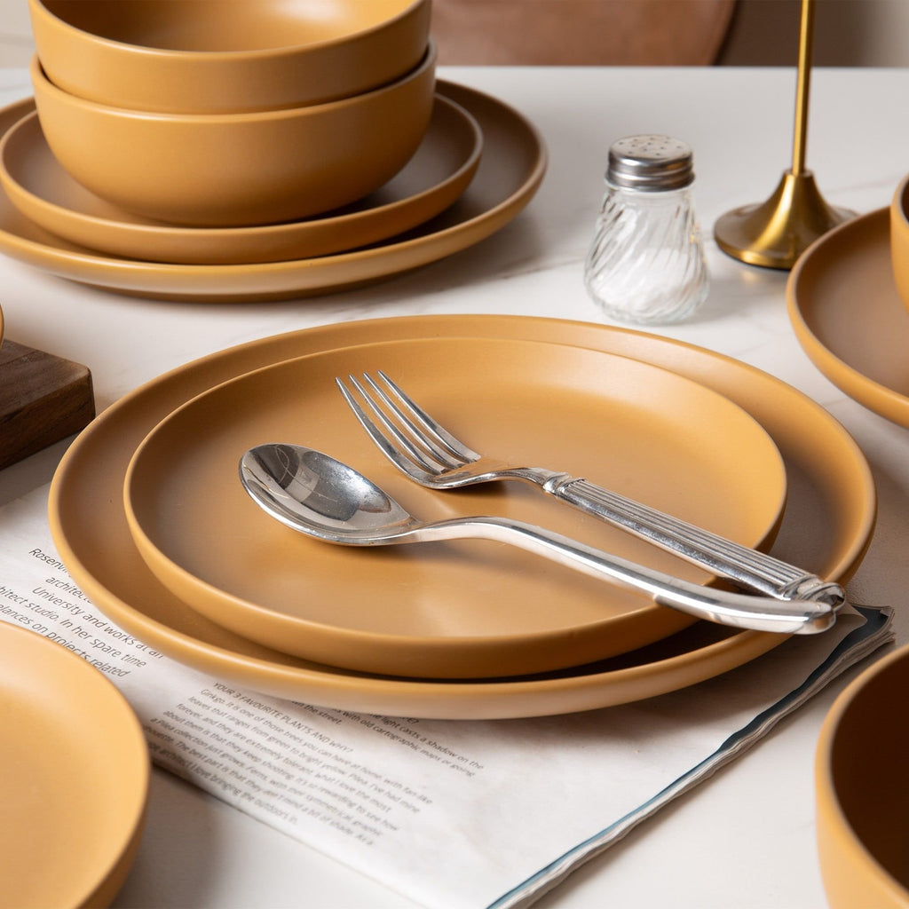 12-Piece Stoneware Dinnerware Set – Microwave & Dishwasher Safe, Non-Toxic, Stackable