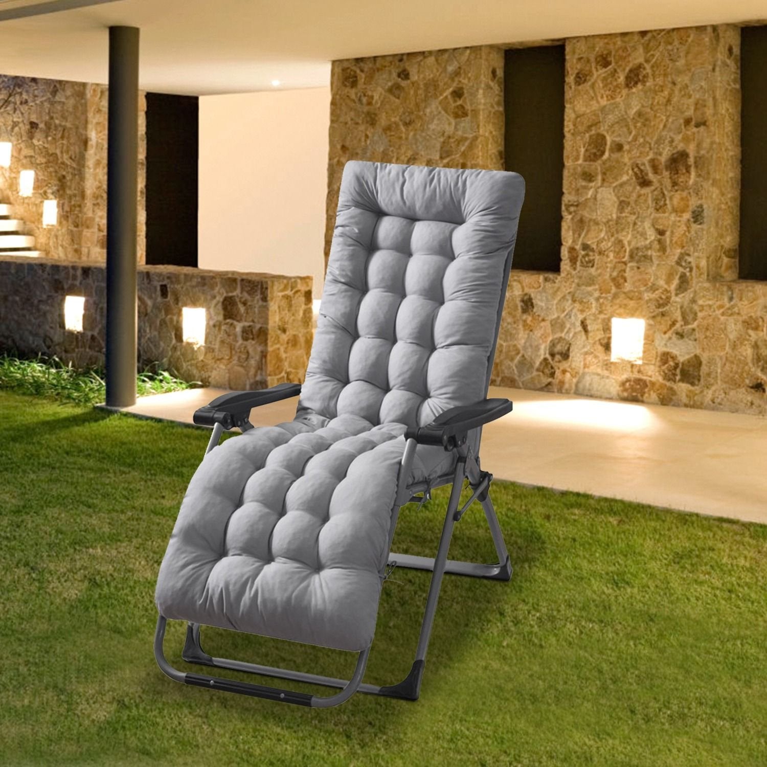 71" x 22" Plus Chaise Lounger Cushion - Outdoor Patio Recliner Pad