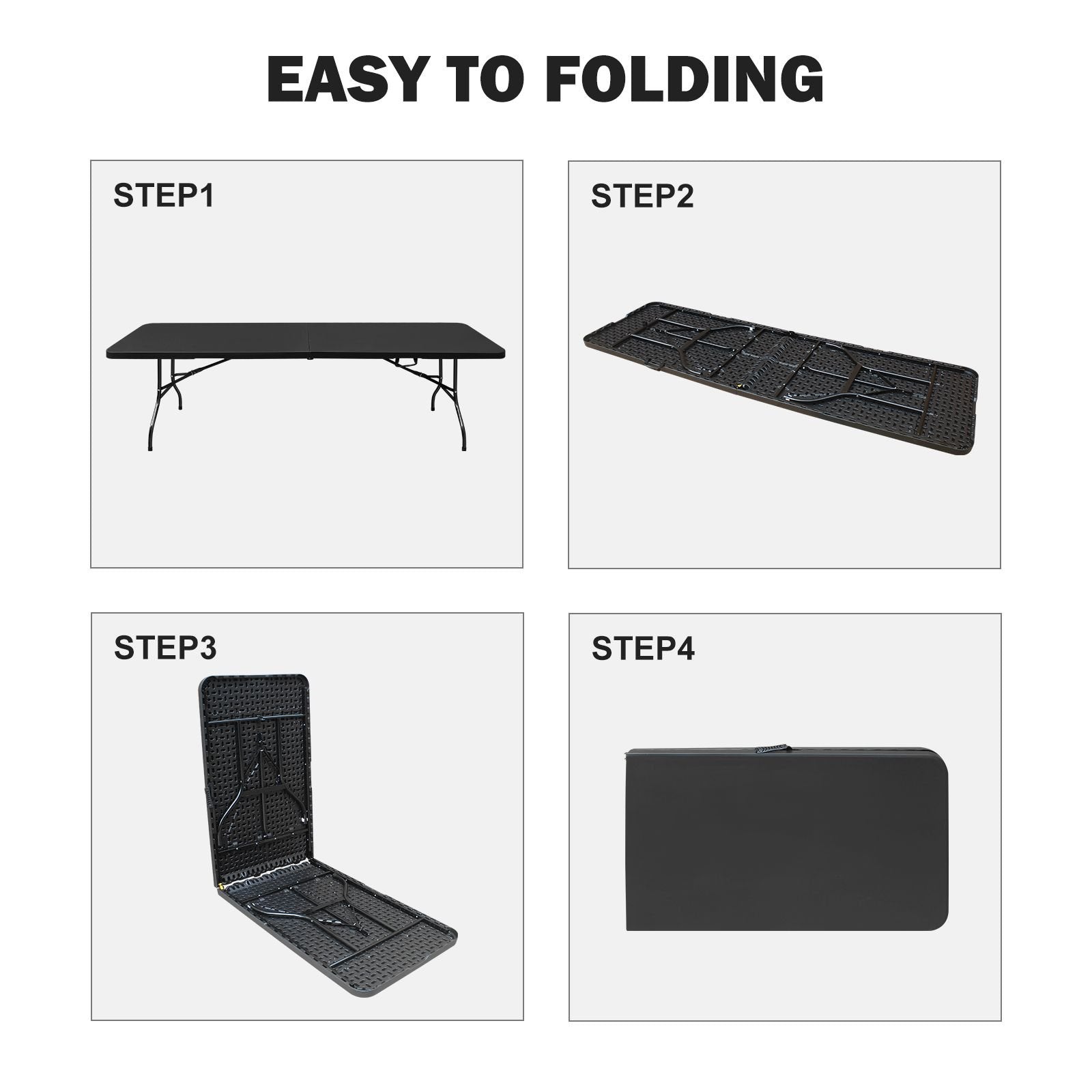 Portable Folding Table High Load-Bearing Plastic Camping Table