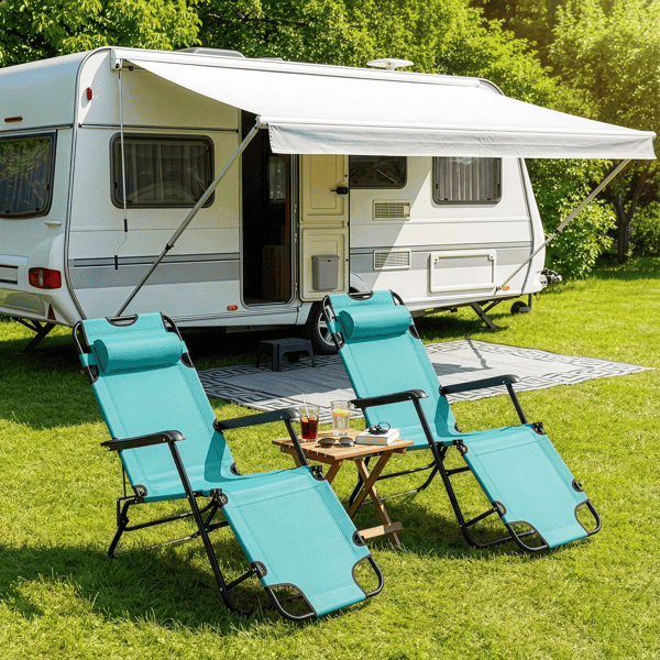 Portable Dual Purposes Extendable Folding Reclining Chair