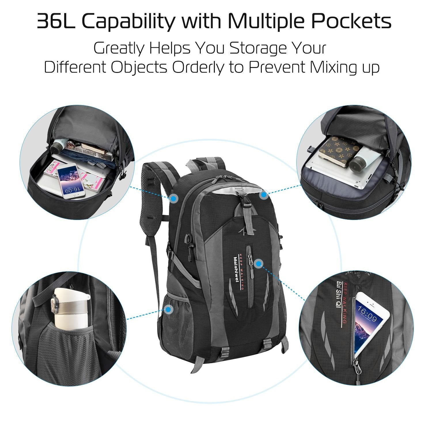 36L Waterproof Outdoor Travel Backpack