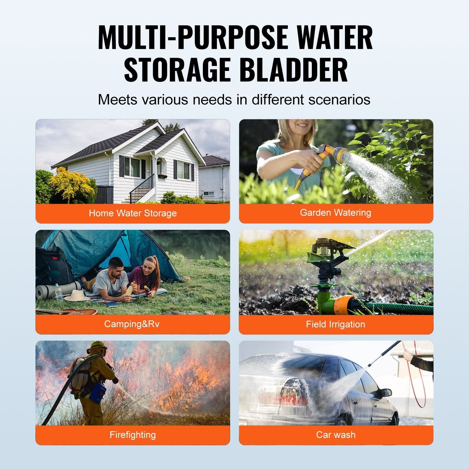 VEVOR Collapsible Water Bladder – Portable PVC Storage for RV & Camping