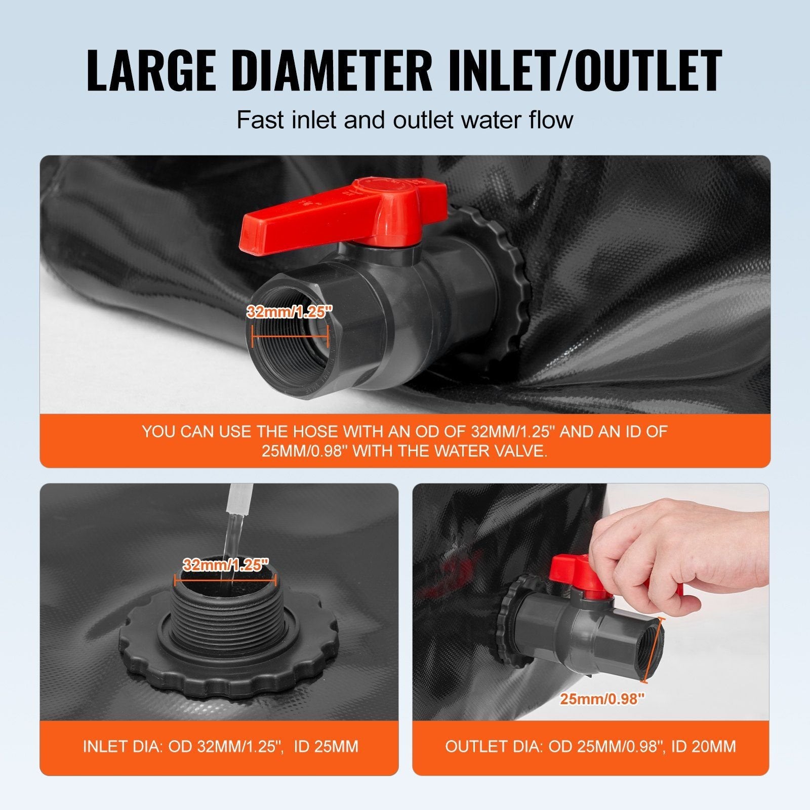 VEVOR Collapsible Water Bladder – Portable PVC Storage for RV & Camping