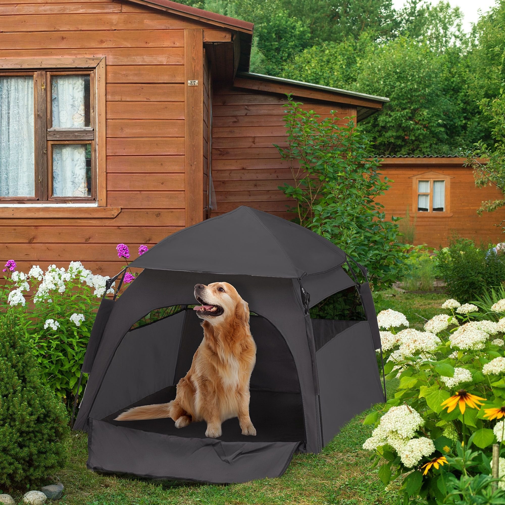 PawHut Extra Large Portable Dog Camping Tent