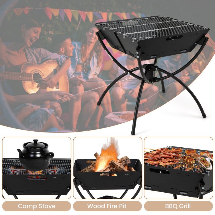 3-in-1 Camping Campfire Grill