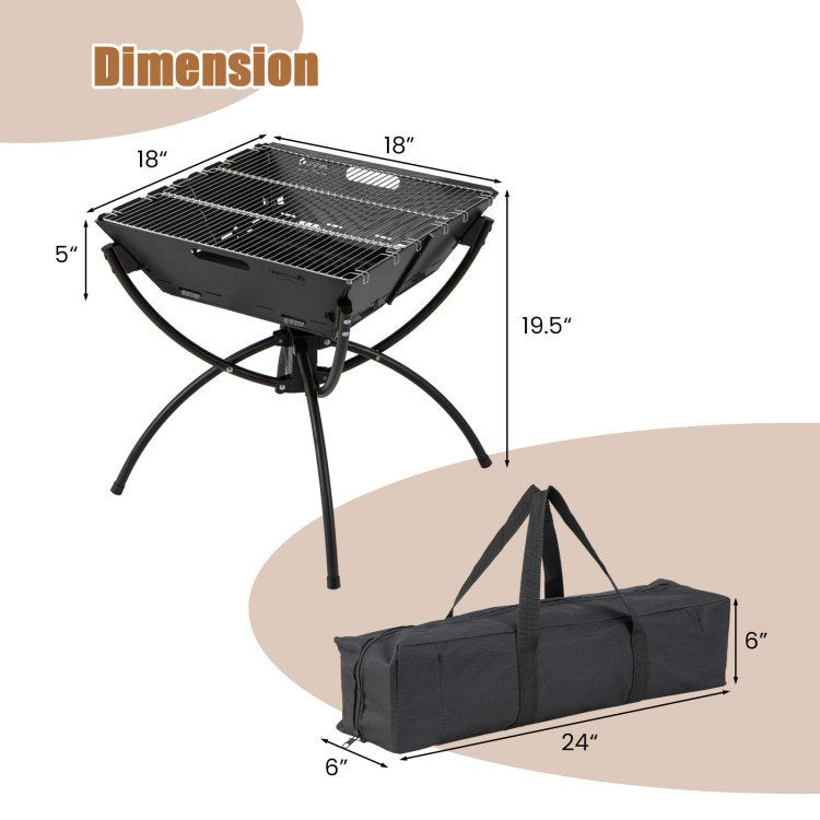 3-in-1 Camping Campfire Grill