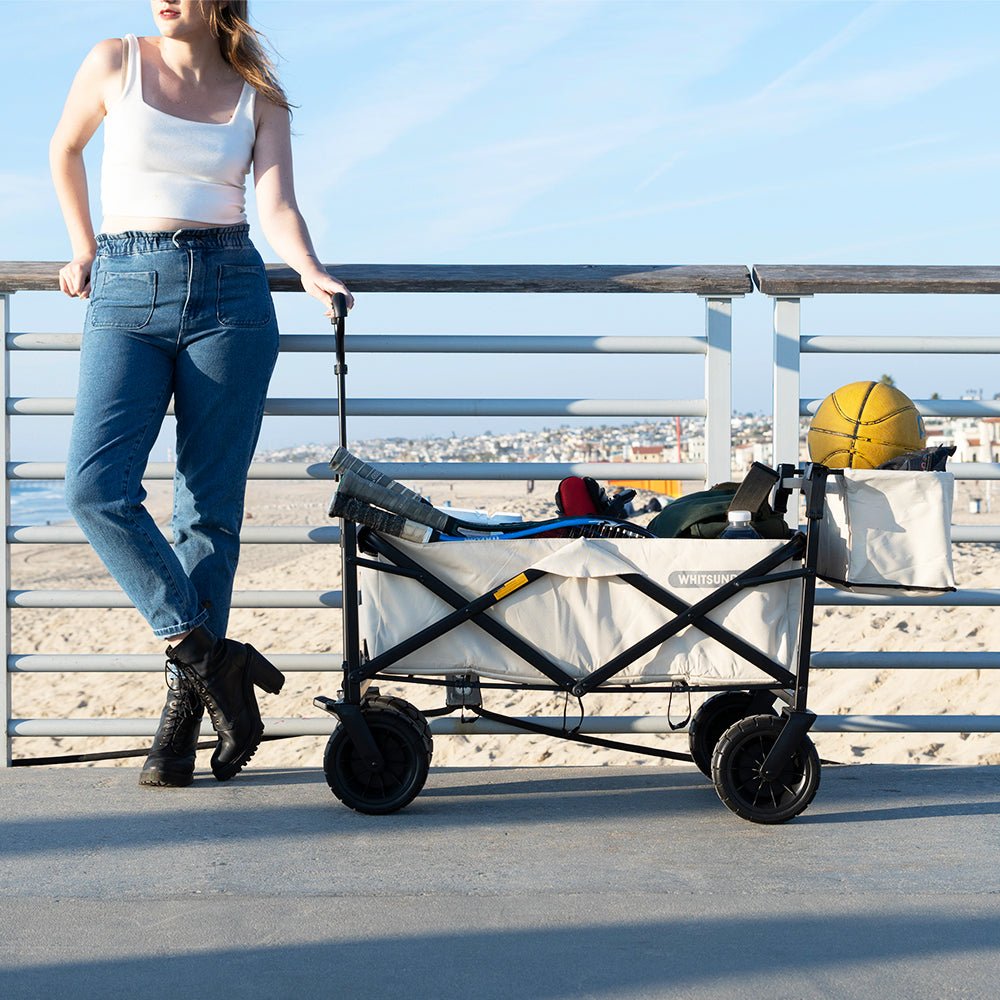 Whitsunday Folding Wagon – 8″ Heavy-Duty Wheels with Rear Storage (Standard Size PLUS)