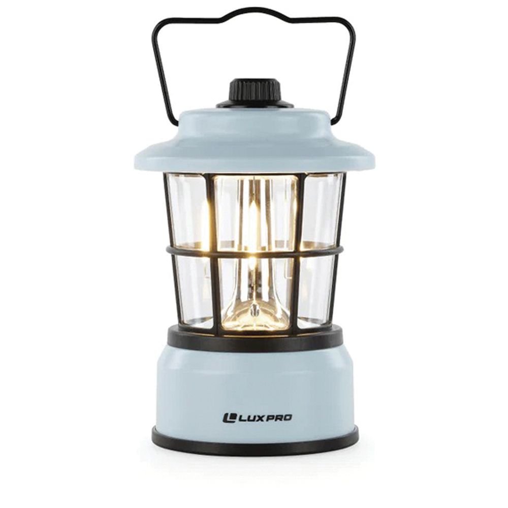 LUXPRO Retro Filament LED Lantern – Vintage Battery-Powered Camping Lantern with Adjustable Warm & Bright White Light