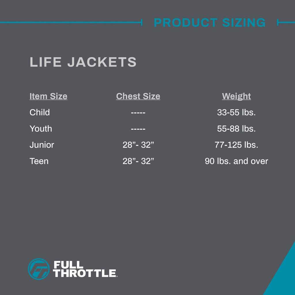 Full Throttle Water Buddies Life Vest - Child 30-50lbs