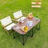 Whitsunday Heavy-Duty Outdoor Folding Dinner Table - Dark Walnut