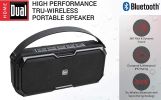 Dual TruWireless Portable Tap-to-Pair Technology Bluetooth Speaker - Weather Resistant & IP67 Rated