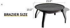 Whitsunday Wood Burning Fire Pit - BBQ Grill