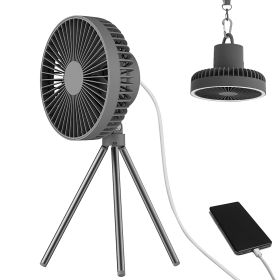 Rechargeable Foldable Camping Fan with Tripod & Hook