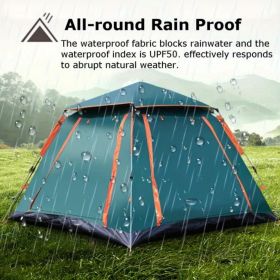 2-3 Person Waterproof Camping Tent with Mosquito Nets & Carry Bag, Green