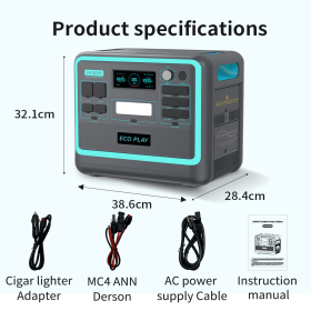 ECO PLAY - 2048W Portable Power Station