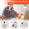 59" x 31" USB Electric Heated Blanket Heated Poncho Shawl