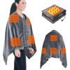 59" x 31" USB Electric Heated Blanket Heated Poncho Shawl