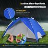 2-in-1 Instant Pop-Up Waterproof Camping Tent for 4 People