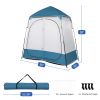 90"x90"x48'' Portable Pop-Up Shower & Changing Tent, 2-Room Instant Shelter, Blue/White