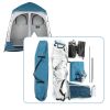 90"x90"x48'' Portable Pop-Up Shower & Changing Tent, 2-Room Instant Shelter, Blue/White