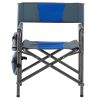 2-piece Padded Folding Chair with Storage Pockets