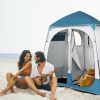 90"x90"x48'' Portable Pop-Up Shower & Changing Tent, 2-Room Instant Shelter, Blue/White