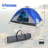 2-in-1 Instant Pop-Up Waterproof Camping Tent for 4 People