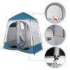 90"x90"x48'' Portable Pop-Up Shower & Changing Tent, 2-Room Instant Shelter, Blue/White