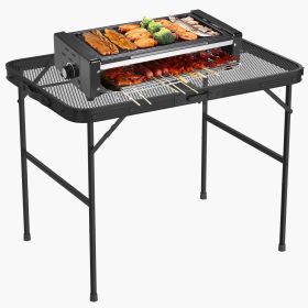 Foldable Camping Table Collapsible Picnic Aluminum Alloy Grill Stand