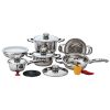 12 Pc - 9 Ply Stainless Steel Cookware W/Trivet