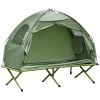 Outsunny Single-Person Off-Ground Camping Cot with Carry Bag