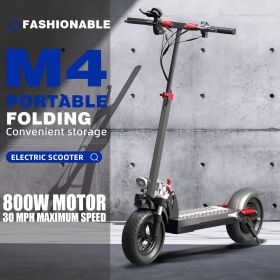 800W Electric Scooter: 28 MPH, 28-Mile Range, Foldable with Seat & Off-Road Tires