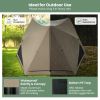 6-Sided Pop-up Family Tent with Rainfly Skylight, 3 Doors and Windows