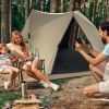 6-Sided Pop-up Family Tent with Rainfly Skylight, 3 Doors and Windows