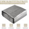 40x50ft Heavy Duty Poly Tarp/ Silver + Black