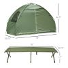 Outsunny Single-Person Off-Ground Camping Cot with Carry Bag