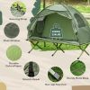 Outsunny Single-Person Off-Ground Camping Cot with Carry Bag