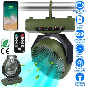 Rechargeable Oscillating Camping Fan