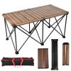 Whitsunday Heavy-Duty Outdoor Folding Dinner Table - Dark Walnut