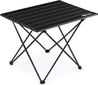 Whitsunday Folding Outdoor Camping Table (Color: Black/Large)