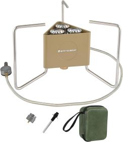 Whitsunday 8000W Camping Stove with 3 Burner (Color: Khaki)