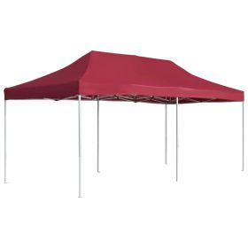 Professional Folding Party Tent Aluminum (Color: Red, size: 19.7' x 9.8')