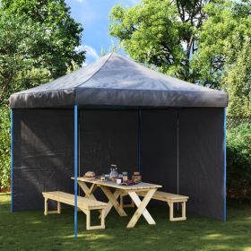 Party Tent Sidewall 2 pcs with Zipper PE (Color: Anthracite)