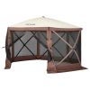 VERVO Pop-Up Gazebo Tent with 6 Removable Privacy Cloths & Mesh Windows