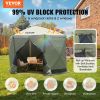 VERVO Pop-Up Gazebo Tent with 6 Removable Privacy Cloths & Mesh Windows