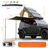 Explorer Plus Olive Green Hard-Shell Rooftop Tent with Awning