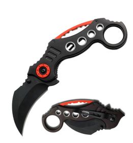 Closed Spring Assisted Folder Karambit Tactical Knife - 2 Size Selection (Size: 5.25")