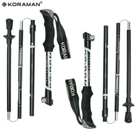 KORAMAN Collapsible Trekking Poles (Color: Black)